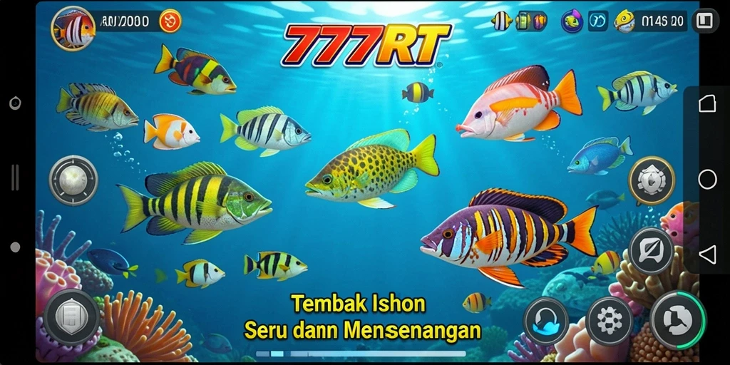 Gameplay seru dengan berbagai jenis ikan dan senjata.