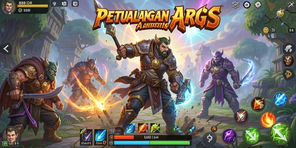 Tangkapan layar menampilkan gameplay seru dengan karakter dalam aksi.