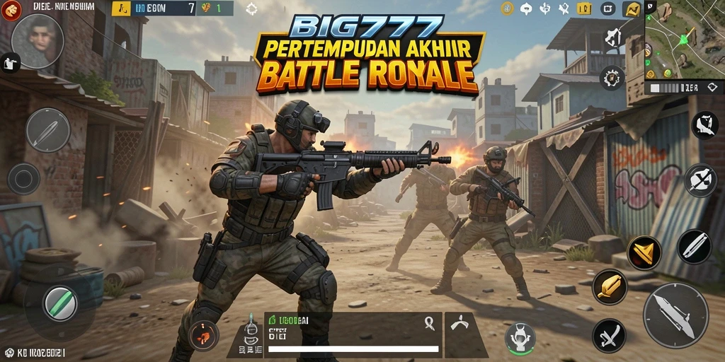 Tampilkan aksi seru dan strategi di pertempuran Battle Royale.