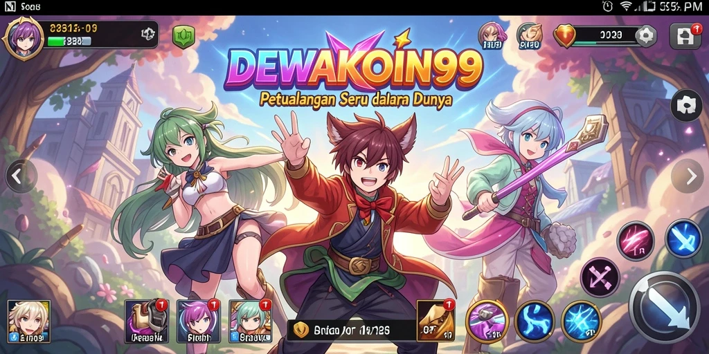 Gameplay menarik dengan berbagai karakter anime dalam DEWAKOIN99.