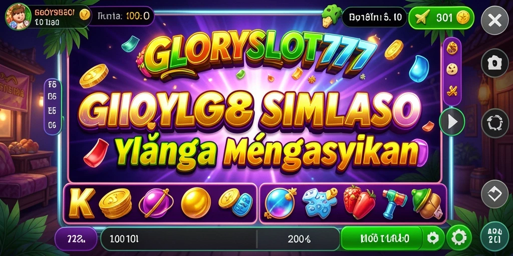 Screenshot gameplay GLORYSLOT777 yang menggambarkan keseruan permainan slot.