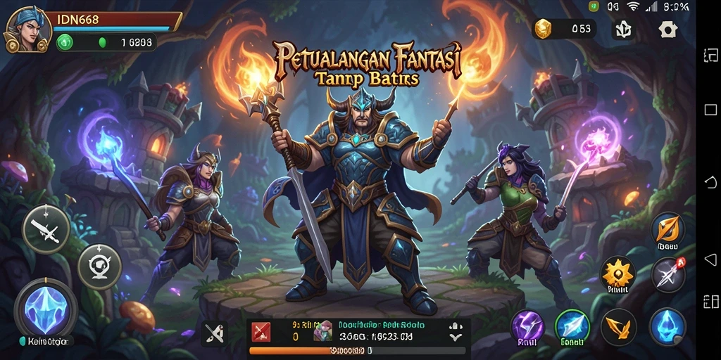 Tampilan gameplay menakjubkan dari IDN668 dengan pertempuran seru.