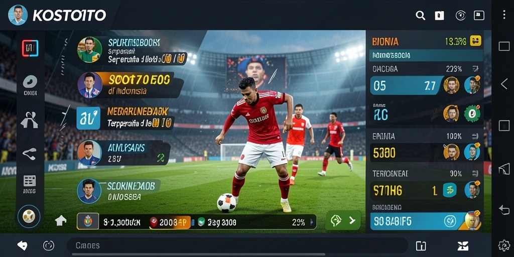Tampilan gameplay KOSTOTO yang menarik dan informatif.