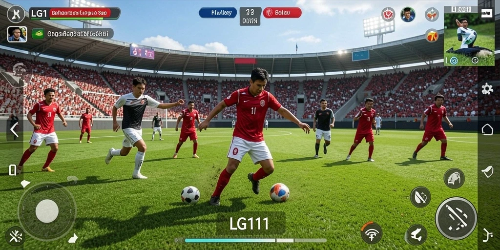 Tampilan gameplay seru di LG111 dengan aksi olahraga intens.