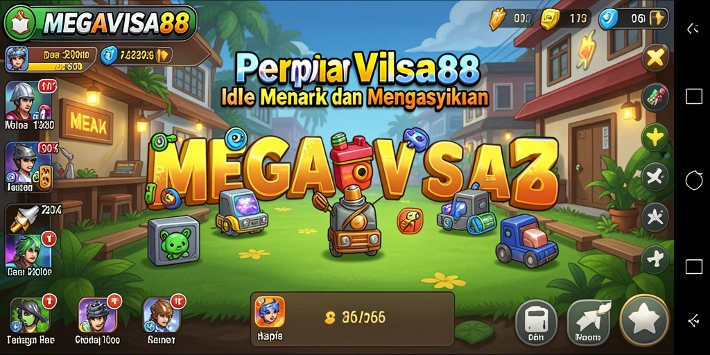 Screenshot gameplay <strong>MEGAVISA88</strong> menunjukkan kemajuan yang memuaskan dalam game Idle.