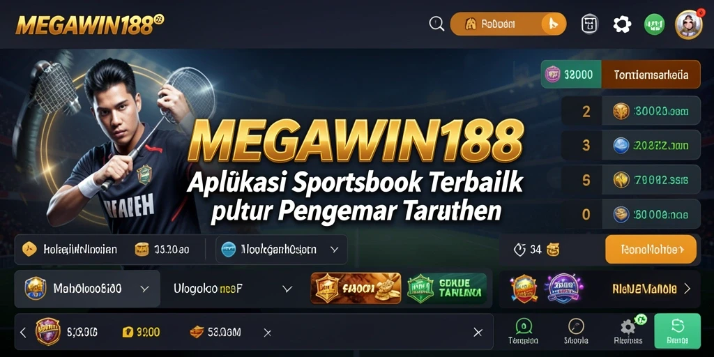 Tampilan menarik aplikasi MEGAWIN188 dengan berbagai pilihan taruhan.