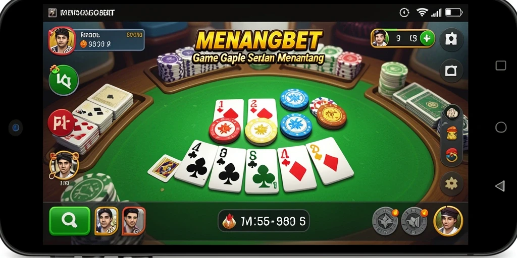 Tampilan gameplay Gaple yang seru dan interaktif di MENANGBET.