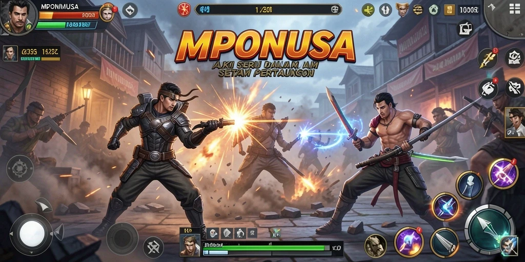 Tangkapan layar gameplay MPONUSA yang menampilkan aksi seru dan menegangkan.