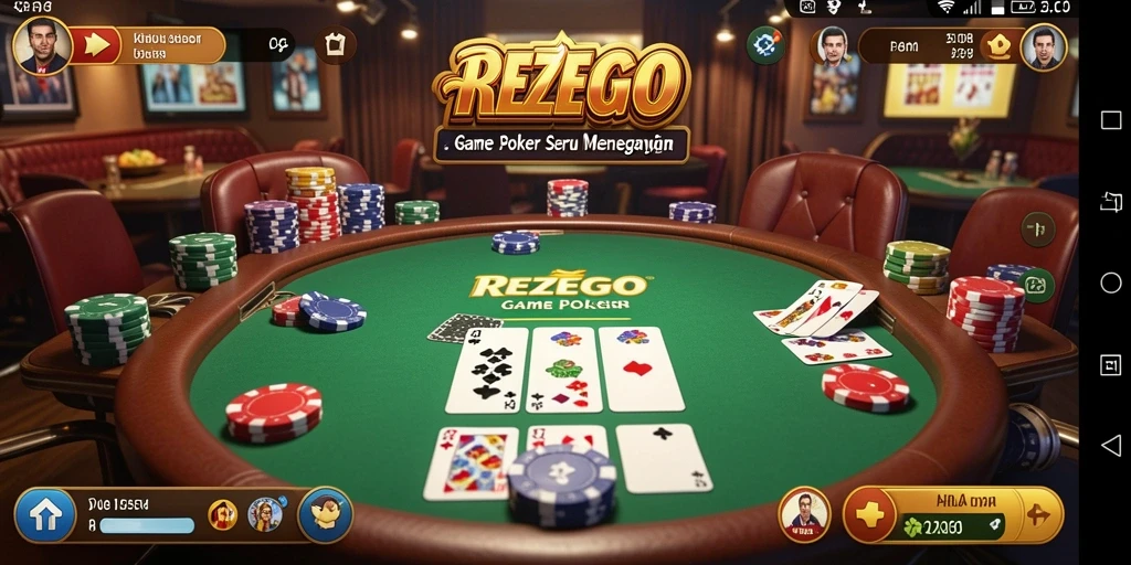 Tampilan gameplay menarik dari REZEGO saat bermain Poker.