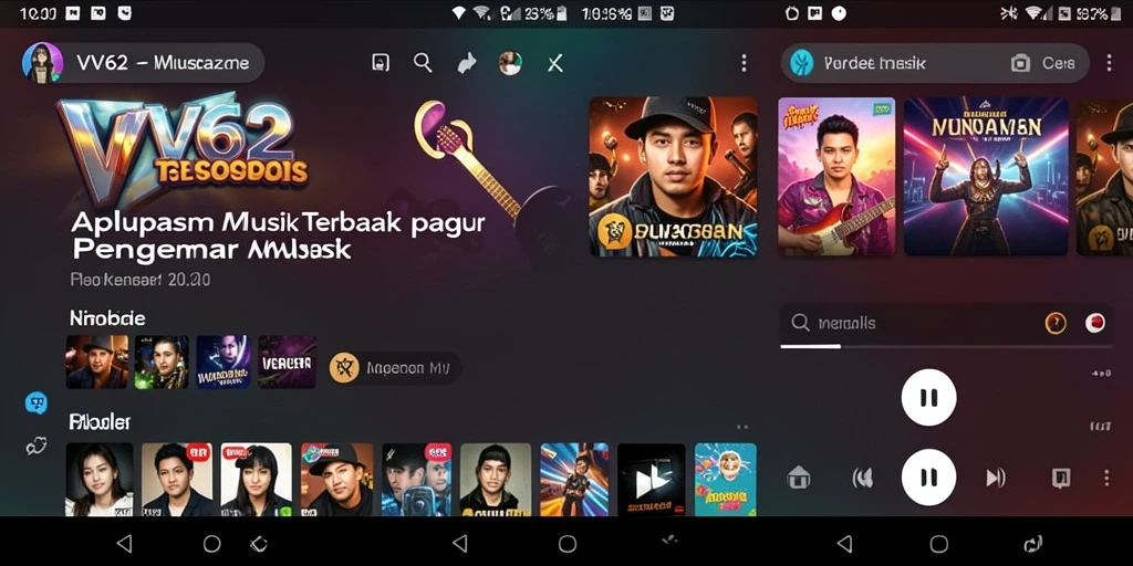 Tampilan gameplay fitur musik yang menarik dan interaktif.
